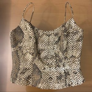 Vintage Snake Print Corset Top